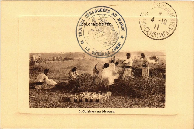 CPA AK FEZ - Cuisines au bivouac MAROC (796449)