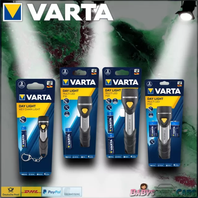 VARTA LED Taschenlampe Day Light, Key Chain  Multi LED F10 F20 F30 inkl. Batteri