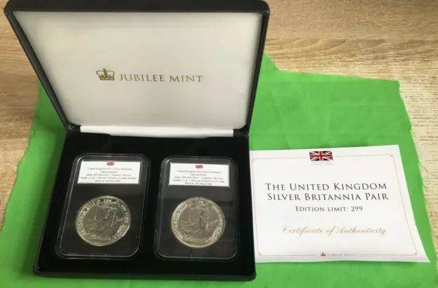 2015 & 2016 Britannia Silver 2 Coin Limited Edition 299 Kit