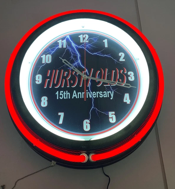 1983 Oldsmobile Hurst Olds Red Neon Clock Custom Made