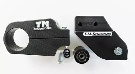 TM Designworks ATV Slide N Guide Kit Black Stock Swingarm Yamaha Warrior 350