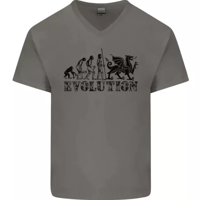 Évolution De Gallois Rugby Lecteur Union Drôle Hommes Col V Coton T-Shirt
