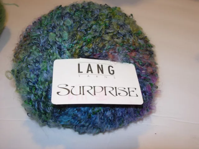 Lang Surprise Green Purple Blue Designer Yarn Knitting Crafts Weaving 50G