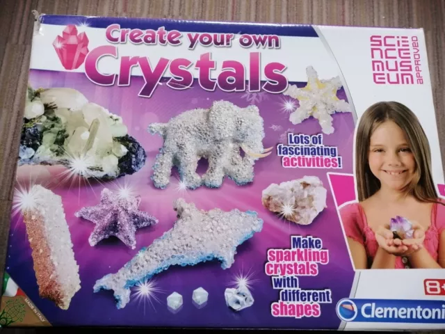 Clementoni Create your own crystals set in box. Unused and new