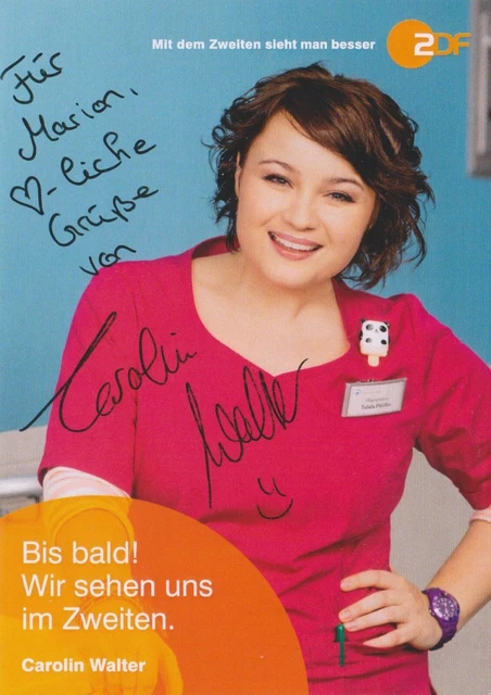 CAROLIN WALTER ORIGINAL signierte Autogrammkarte TV Bettys Diagnose EUR ...