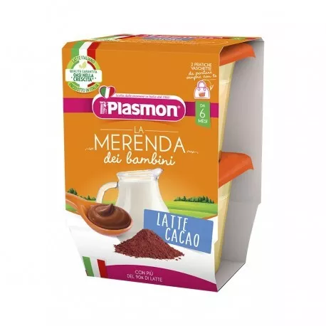 Plasmon La Merenda Dei Bambini Latte E Cacao 2x120g