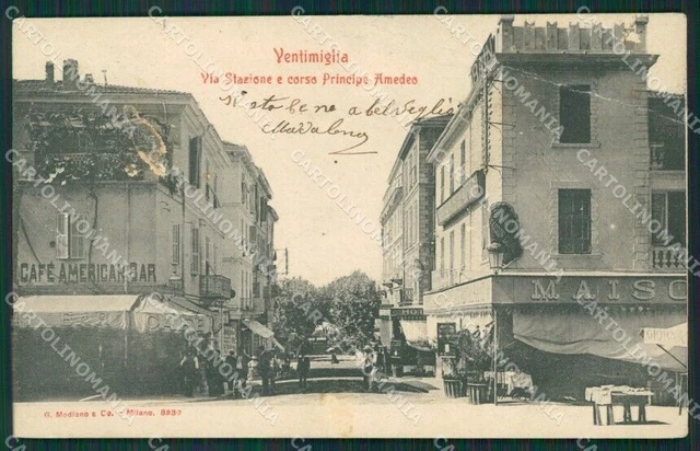 Imperia Ventimiglia PIEGA ABRASA cartolina KV5651