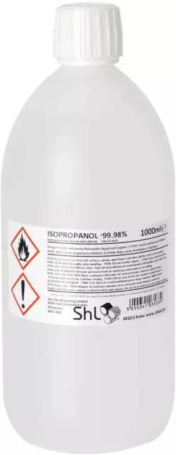 SHL BRAND ISOPROPANOL IPA Isopropyl Alcohol 99.9% Pure (1 Litre) 1000 Ml