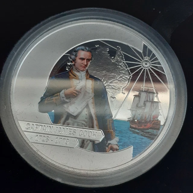 2009 $1 CAPTAIN James Cook 1Oz Silver Proof Coin Collection Only 1,779 ...
