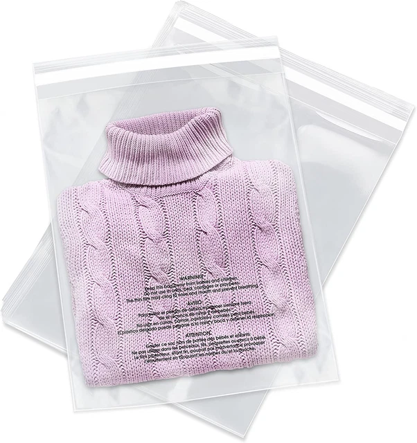 Spartan Industrial - 12" X 18" (500 Count) Self Seal Clear Poly Bags with Suffoc