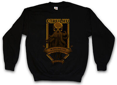 Cthulhu is Calling you Pullover Wars horror Arkham H. P. Lovecraft Miskatonic