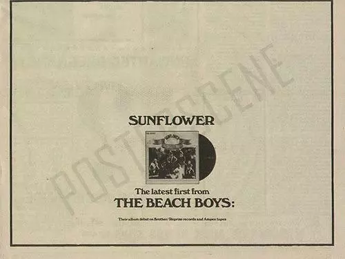 Beach Boys Sunflower Lp Promo Ad 1970 Original