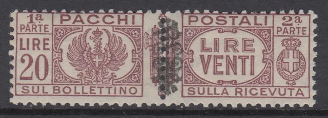 ITALY - 1945 Luogotenenza - Pacchi Postali - Sassone n.59 MNH** cv 210$