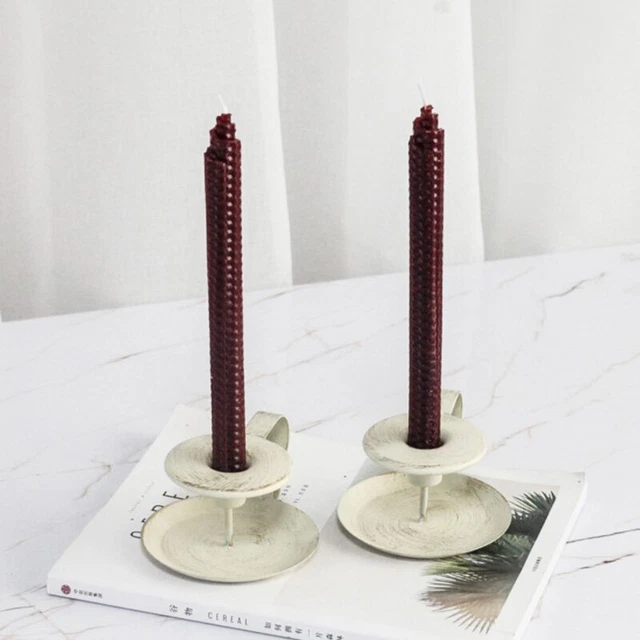1 pieza Candelabro Hierro Estilo Europeo Soporte Candelabro Vintage Estilo Retro TS