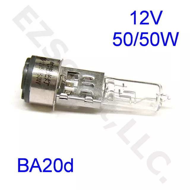 HEADLIGHT BULB HALOGEN 12V 50/50 WATT BA20d SUPER BRIGHT SCOOTER MOTORCYCLE GY6