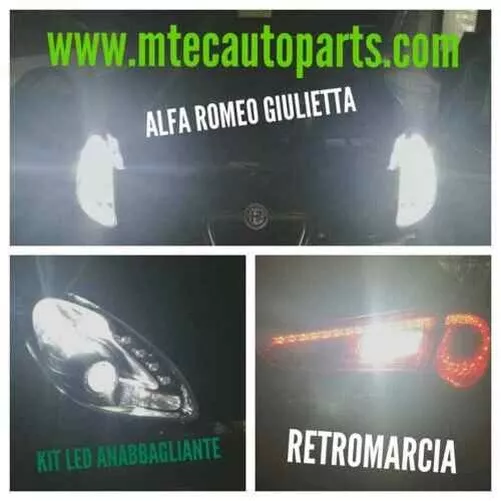 Set LED H7 12v 6000K Croisement Alfa Romeo Giulietta + Marche Arrière LED