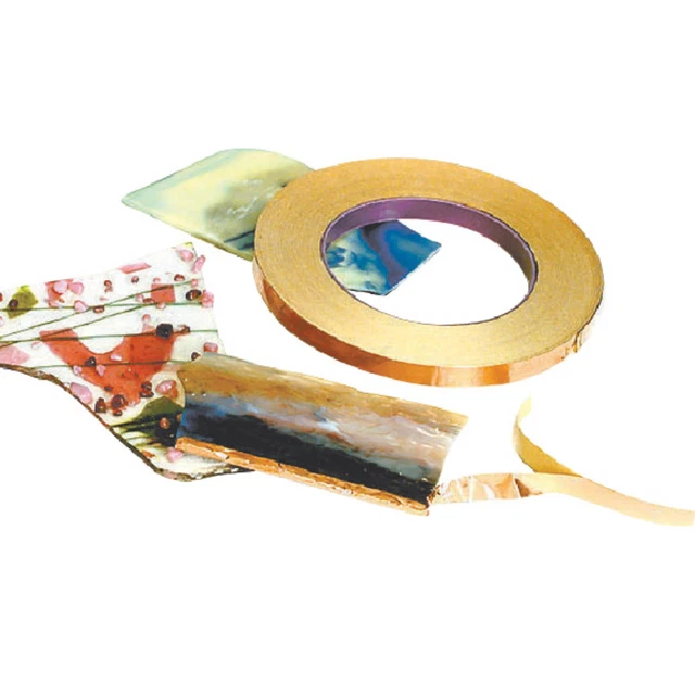 Cinta de lámina de cobre con respaldo adhesivo Studio Pro, 3/8 in X 36 yardas