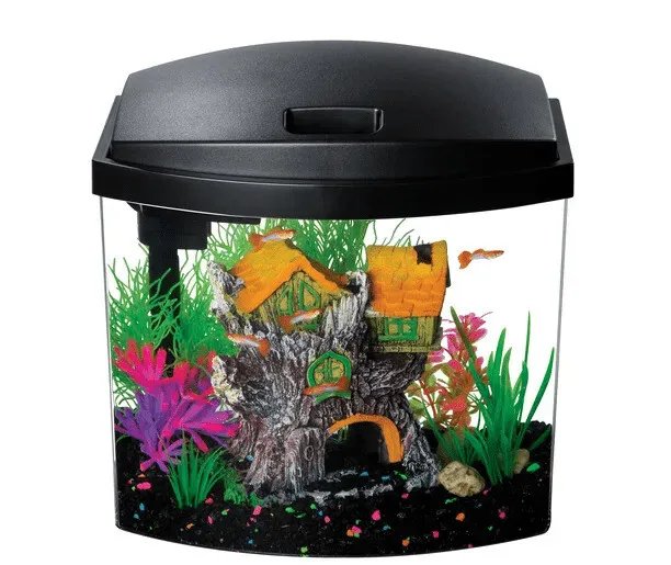 Aquatic Starter Kit Fish Tank Aquarium Clear Acrylic 2.5 Gallons Home Water Tank 3