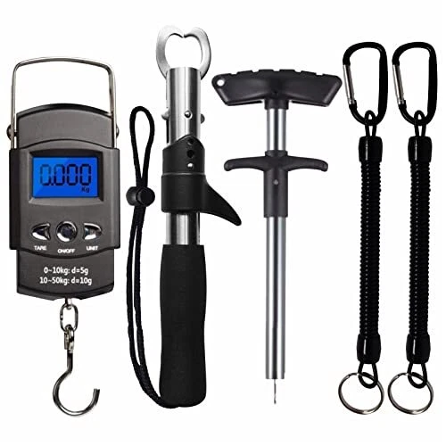 Fishing Lip Gripper Handheld Digital Fish Scale 99lb/45kg, Hook Remo...