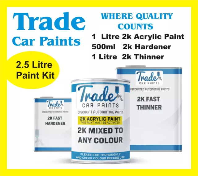 NARDO GREY NEW SHADE  2K Acrylic Car Paint  2.5 Litre Kit Gloss