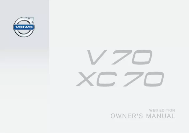 Volvo V70 Xc-70 Owners Manual Handbook New Print Free Postage