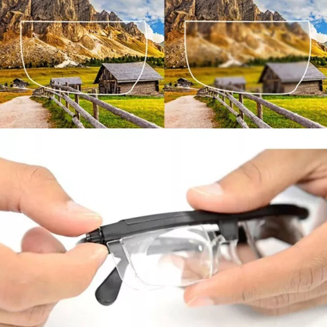 Adjustable Strength Lens Eyewear Variable Focus Distance Vision Zoom Glasses_wf