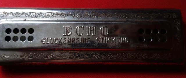 Harmonica ancien, "echo", maison : M. Hohner