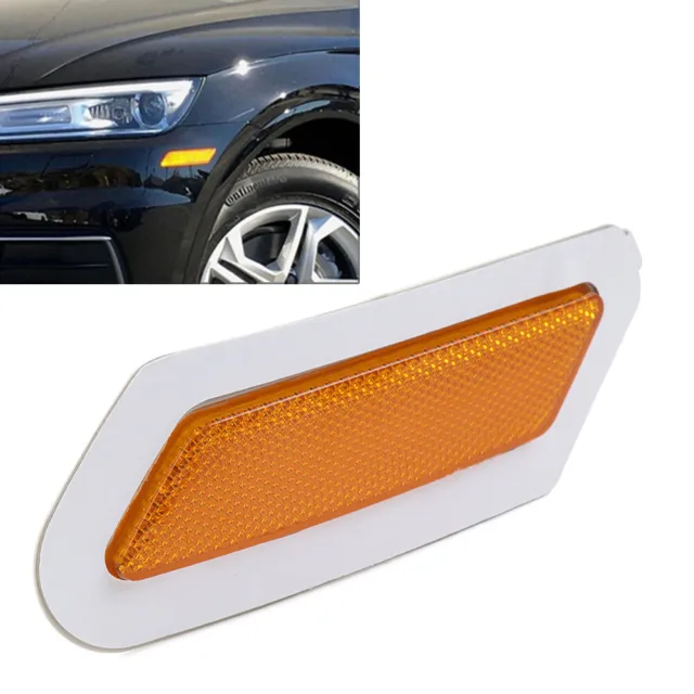 Yellow Front Bumper Reflector Marker Turn Signal Light For Audi Q5 SQ5 2018-2020