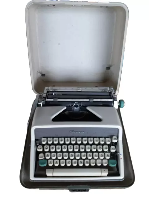 Antike Schreibmaschine Reiseschreibmaschine Olympia im Koffer