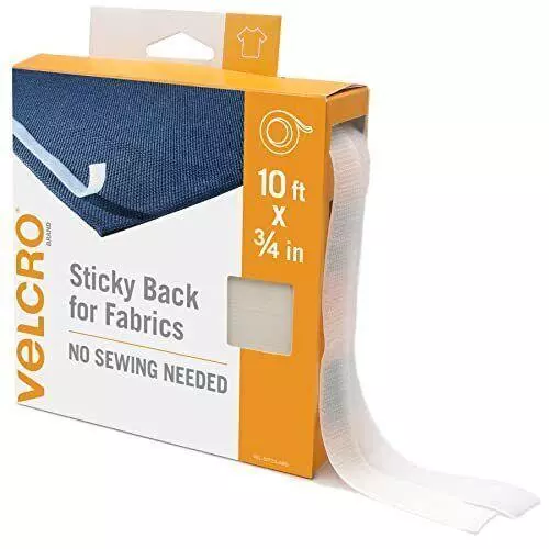 Brand Sticky Back for Fabrics, 10 Ft Bulk Roll No Sew Tape with Adhesi...