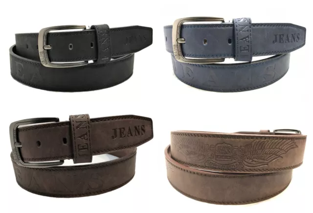 New Mens Western Style Eagle Jeans 1.5" Stylish Design Leather Belt - J410