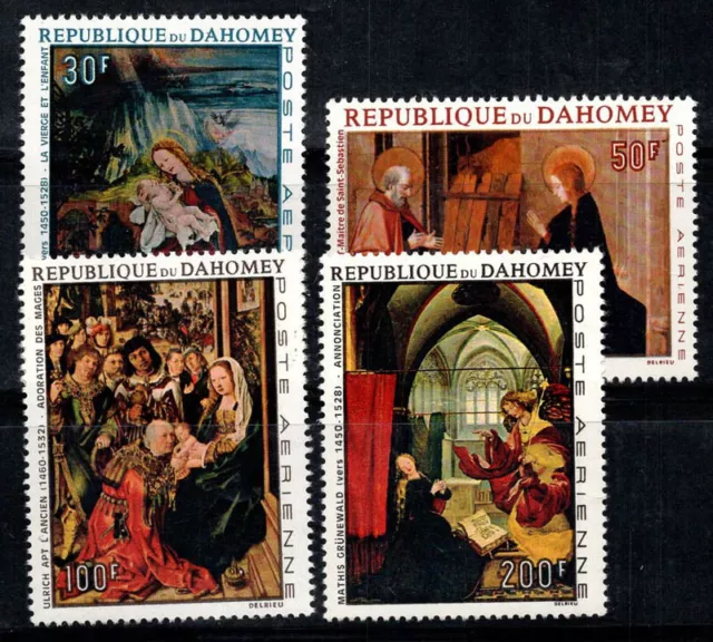 Dahomey 1967 Mi. 331-334 Nuovo ** 100% Posta Aerea Arte, Natale