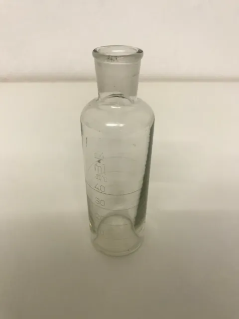 alte Apothekerflasche  Kolben - 20 Grad Fassungsvermögen 40 ml lt. Maßeinangabe
