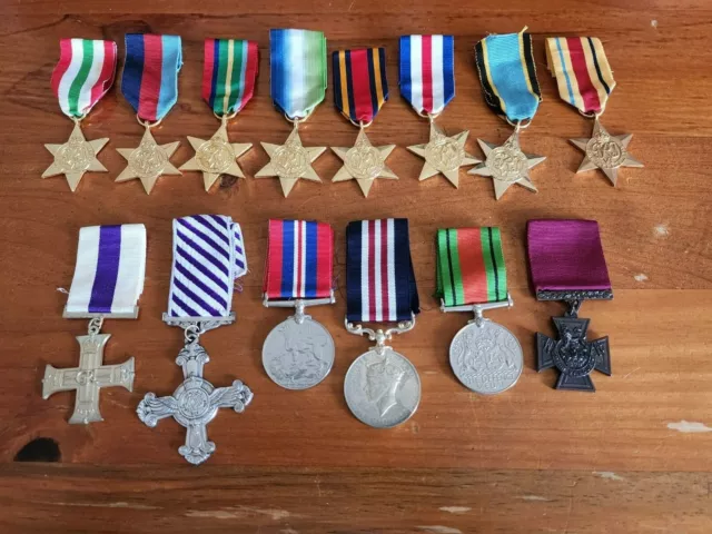 WW2 II Replica Medals Set - Bulk Lot - Star Cross Medal - Aus British - Good Con