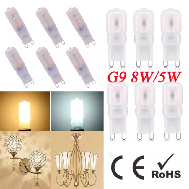 1-8x LED G9 8W/5W 2835 SMD Dimmable Capsule Bulb Replace Halogen Light Bulb Lamp