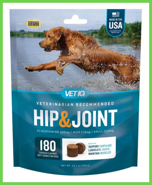 VetIQ Maximum Strength Hip and Joint Chews Supplement for Dogs {180 ct}