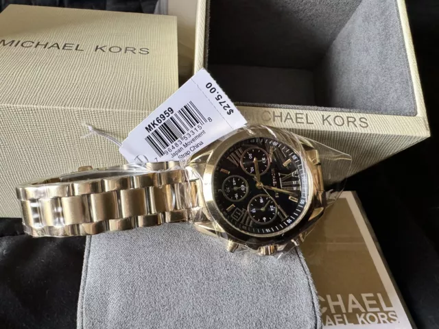 NWT Michael Kors Women's Bradshaw Gold-Tone Stainless Steel Bracelet Watch 36mm 2