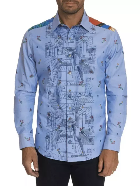 Men’s 3XL Robert Graham Limited Edition Happiness Awaits Shirt, Colorful, $398 3