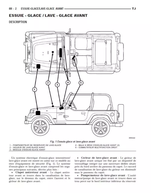 manuel atelier entretien réparation technique maintenance Jeep Wrangler TJ - Fr