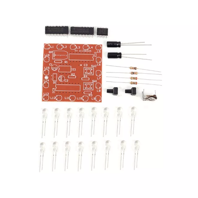 NE555+74HC595 16Bit 16 Channel Light Water Flowing Lights LED Module For Starter