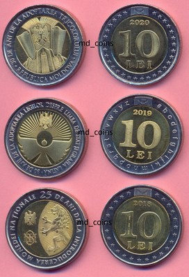 10 Lei 2018 Uncirculated Moldova Moldavia 5 Lei 2018 Uncirculated 