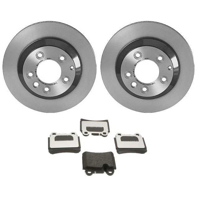 Brembo Rear Brake Disc Rotors Textar Pads Kit For Touareg Single Piston Caliper