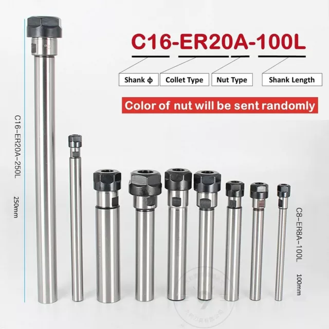 ER8111620A Straight Shank Extension Chuck Set with 100mm Handle Length