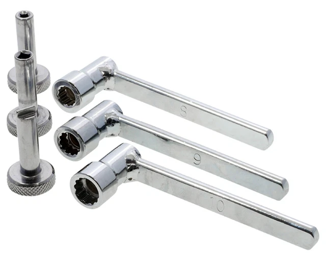 outil de réglage du jeu de Valve réglé incl. 3 adaptateurs 8, 10mm