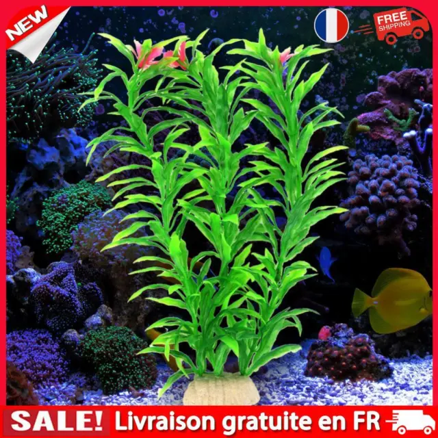 Simulation Plastic Water Grass Fake Underwater Plant Aquarium Decor (Green)