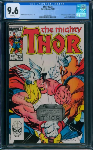 Mighty Thor #338 CGC 9.6 NM+ Wp 2nd Beta Ray Bill App Marvel 1983 Walt Simonson
