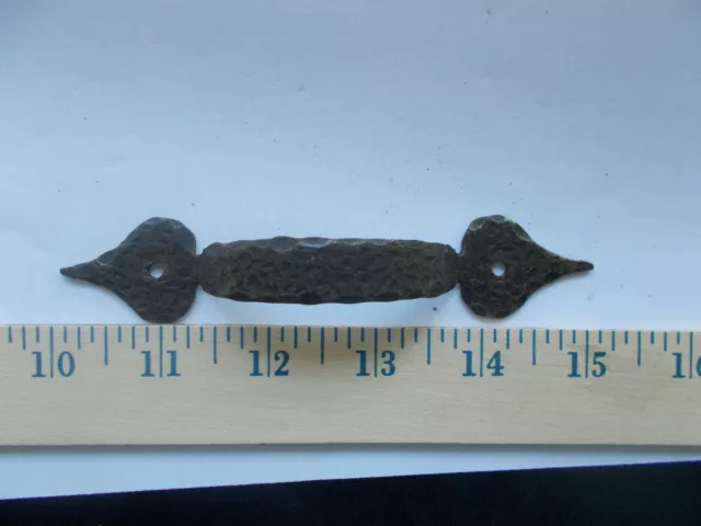 Vintage Cabinet Door Pull Rustic Hammered Drawer Brown Handle