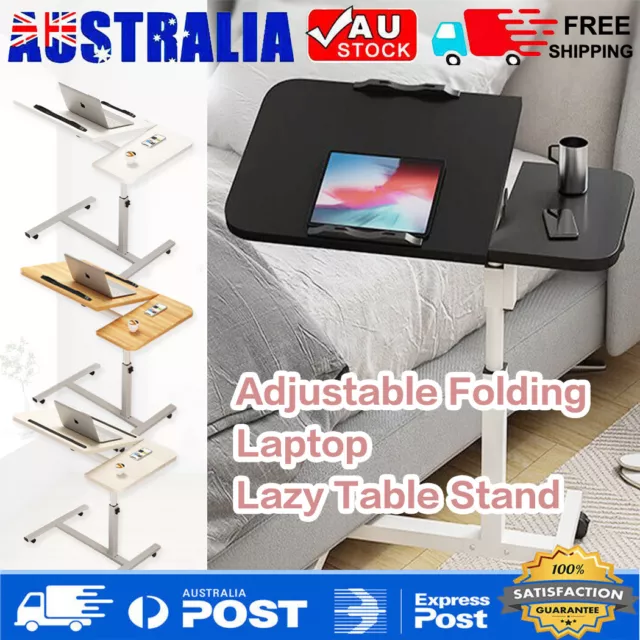 Foldable Table Laptop Adjustable Tray Portable Folding Desk Bed Mate TV Dinner