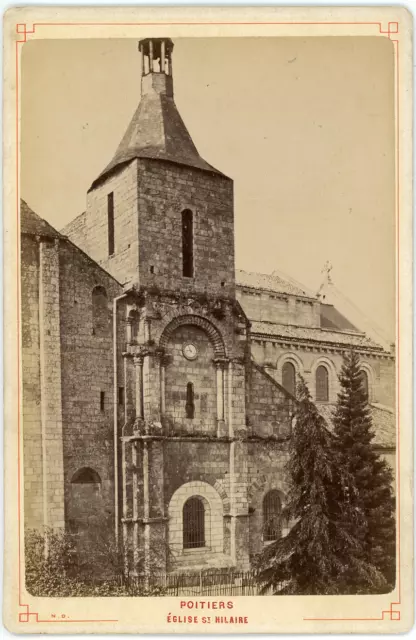 France, Poitiers, Église Saint-Hilaire, ca.1880, Vintage albumen print vintage a