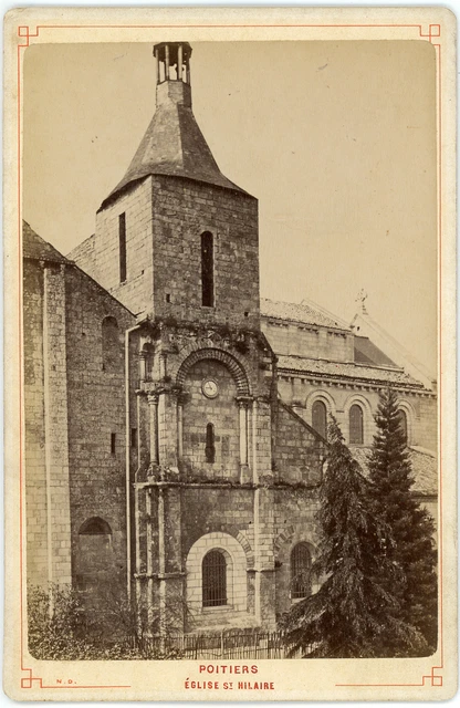 France, Poitiers, Église Saint-Hilaire, ca.1880, Vintage albumen print vintage a